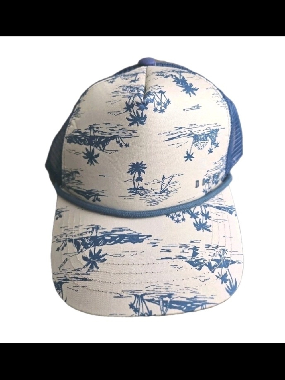 Dozer Trucker Hat – Tropical Palm Tree Print, Adjustable Snapback, Vacation Hat